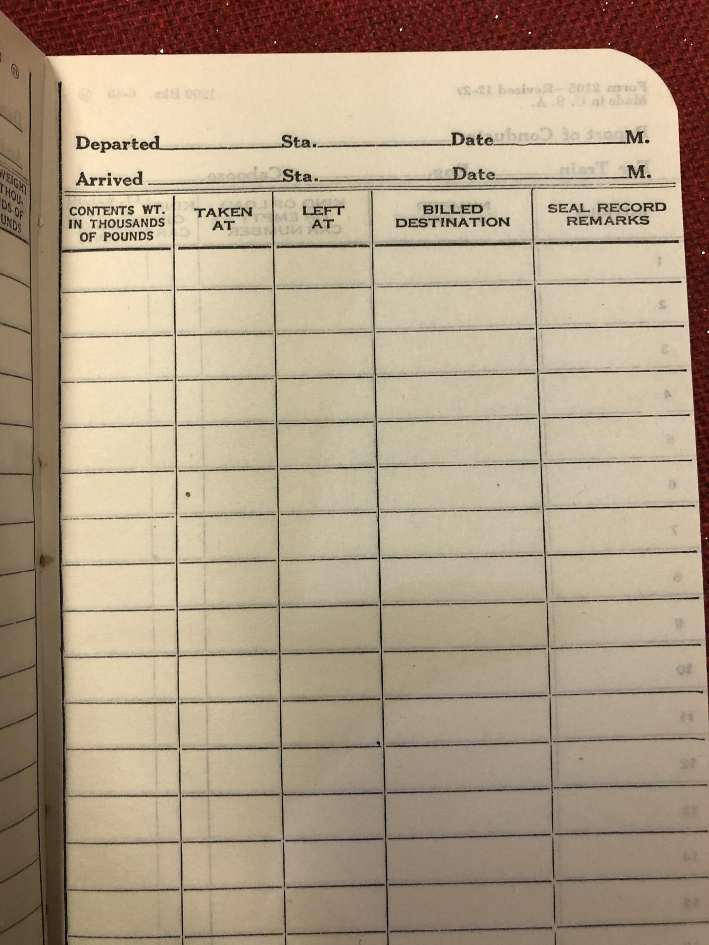 General Railroad Forms Vintage Book