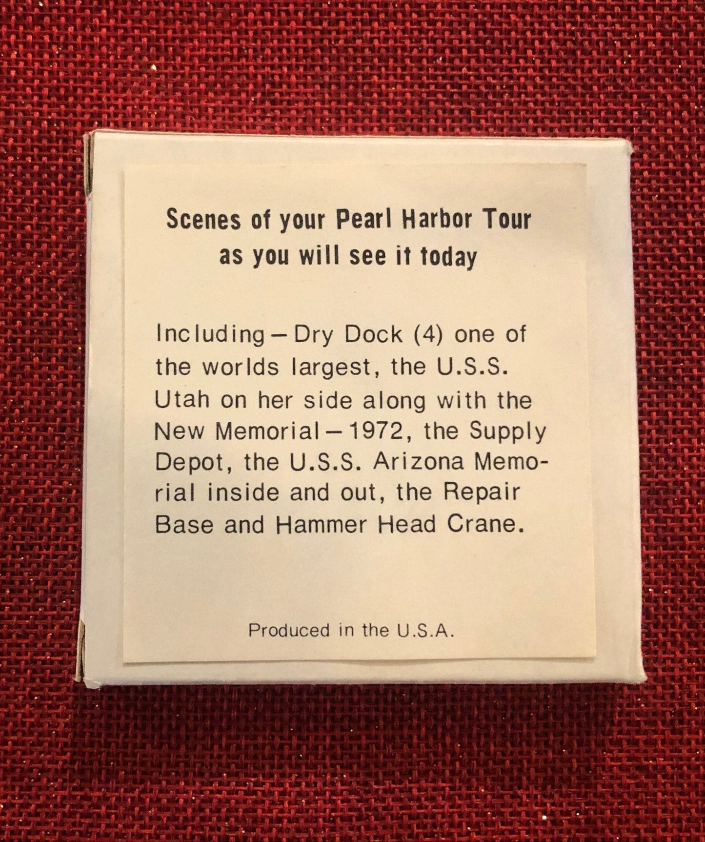 Historical Film From Pearl Harbor Tour as "You Will See it Today"