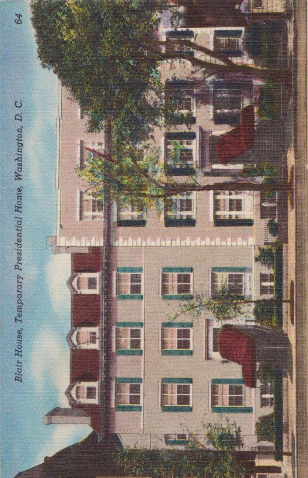 Blair House - Washington D.C., Maryland - 1930-1944 Vintage Postcard
