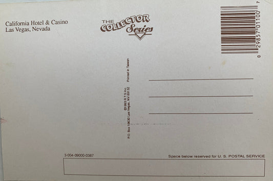 California Hotel & Casino - Las Vegas, Nevada - The Collector Series - Vintage Postcard