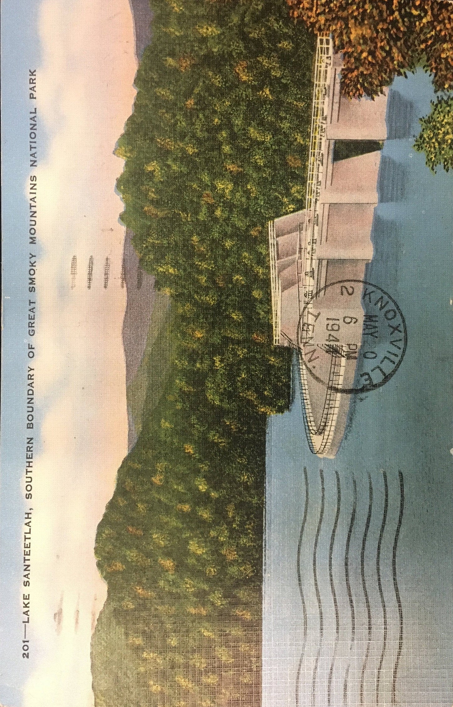 Lake Santeetlah, Great Smoky Mountain National Park Vintage Postcard