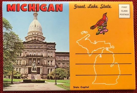 Michigan: Great Lakes State - Photo Collection Vintage Accordion Brochure