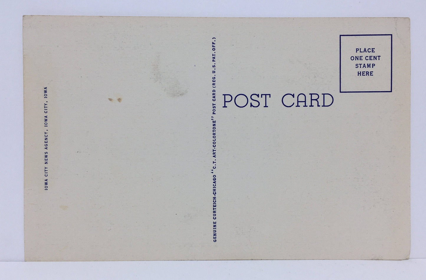 Iowa City Iowa IA University Hospital State University of Iowa Linen - Vintage Postcard