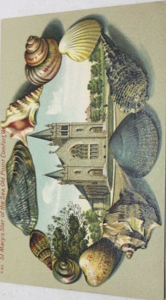 Rare 1900s Embossed St. Mary's Star Of The Sea Vintage Postcard