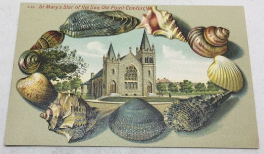Rare 1900s Embossed St. Mary's Star Of The Sea Vintage Postcard