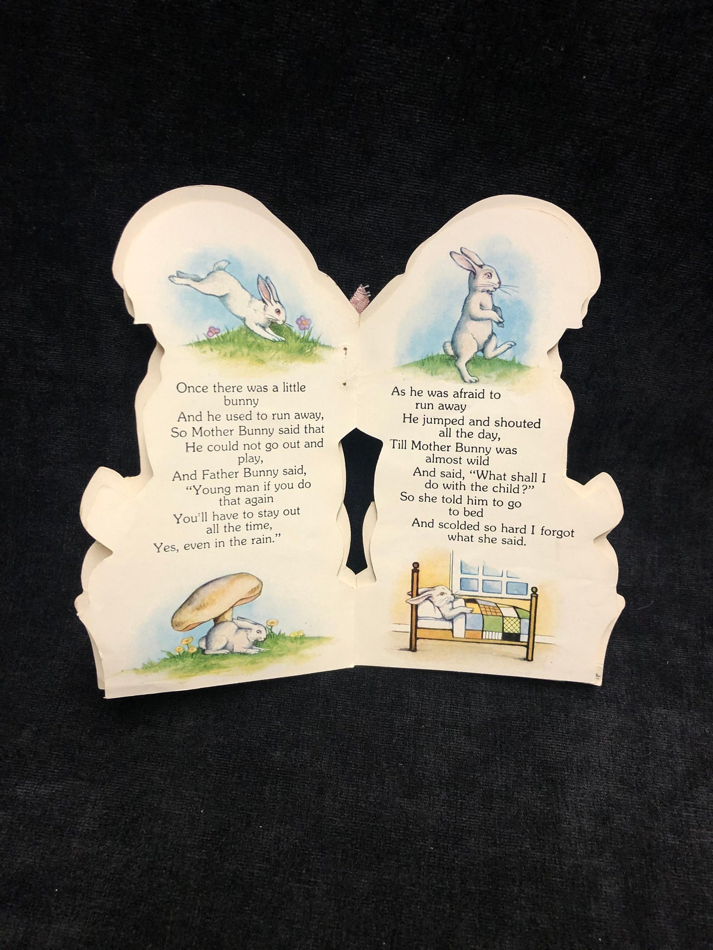 Easter Bunny Storybook Greeting Card Vintage Holiday - 1915 Child’s Card