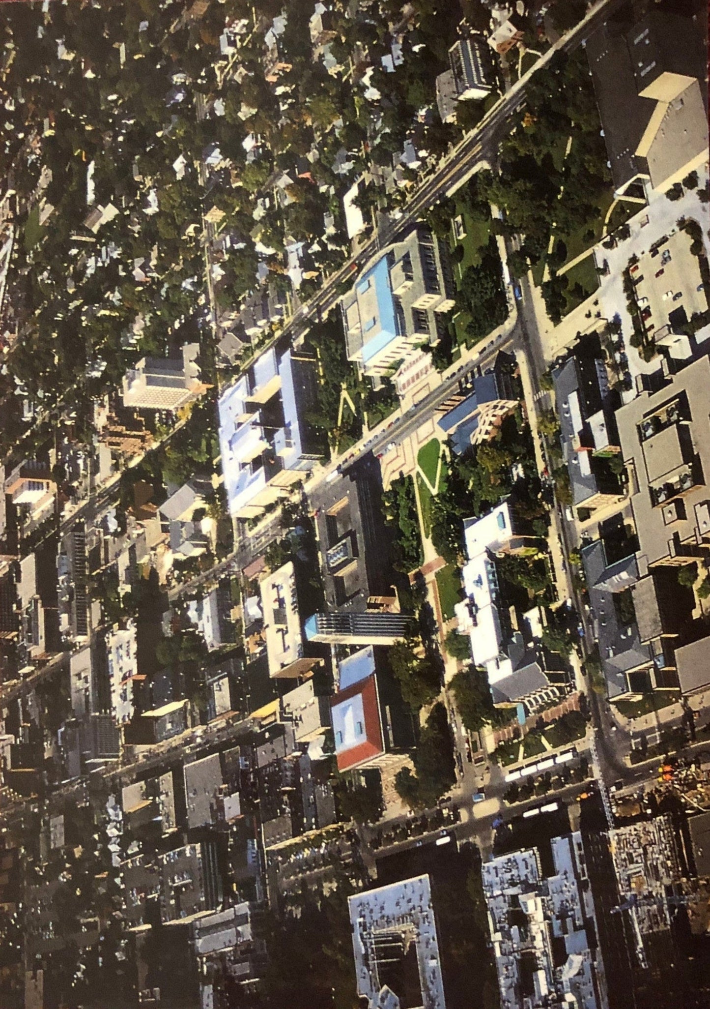 University of Michigan Birds-Eye View of Central Campus - Vintage Postcard