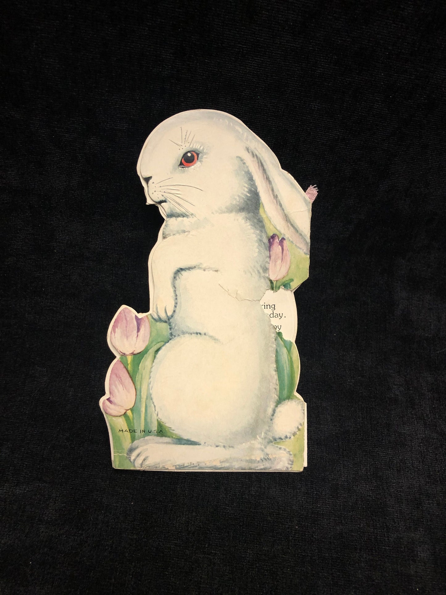 Easter Bunny Storybook Greeting Card Vintage Holiday - 1915 Child’s Card