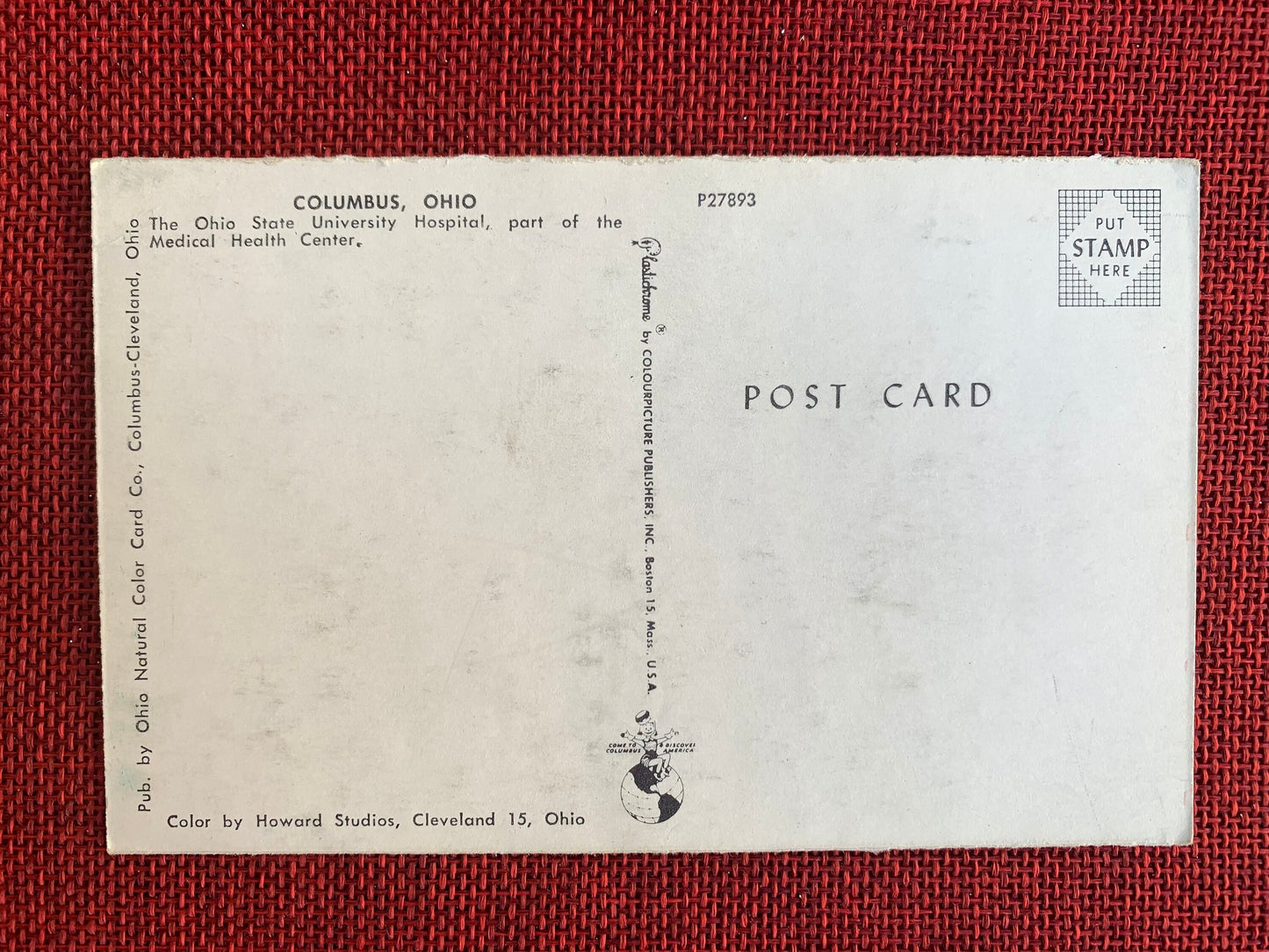 The Ohio State University Hospital, Columbus, Ohio OH Vintage Postcard