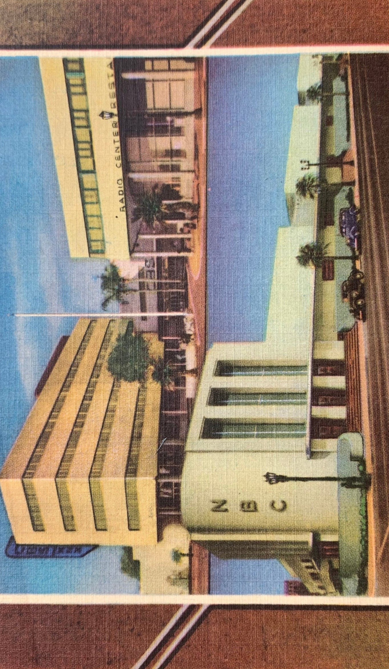 New Studios of CBS and NBC Radio City, Hollywood, California - Vintage Linen Postcard