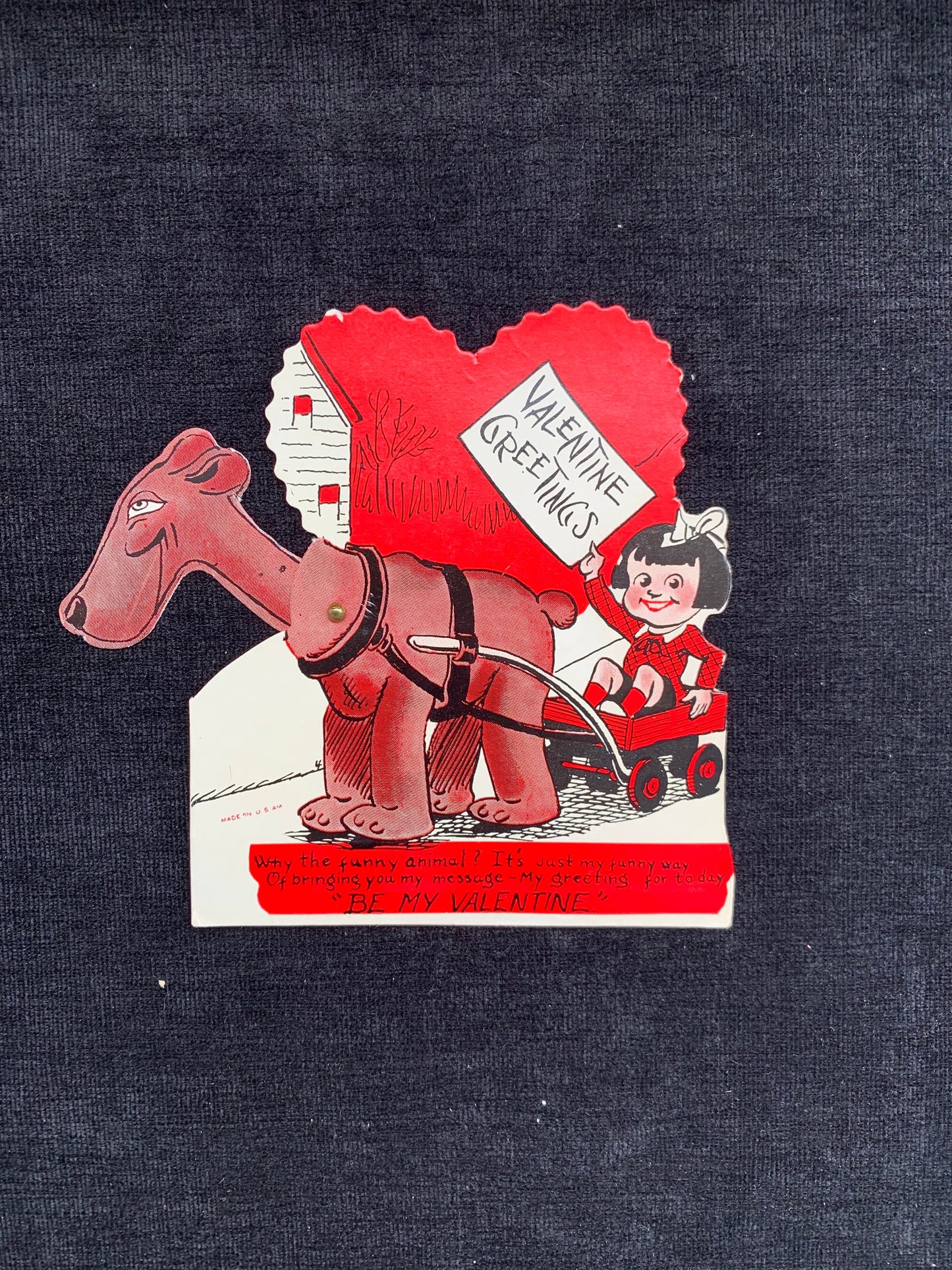 Goofy Gumpus Mechanical Vintage Valentine Card 1920’s