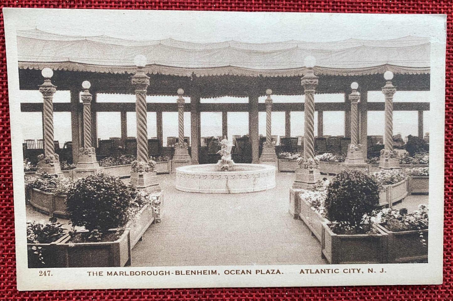 The Marlborough-Blenheim, Ocean Plaza, Atlantic City, N.J. Vintage Postcard 1910s