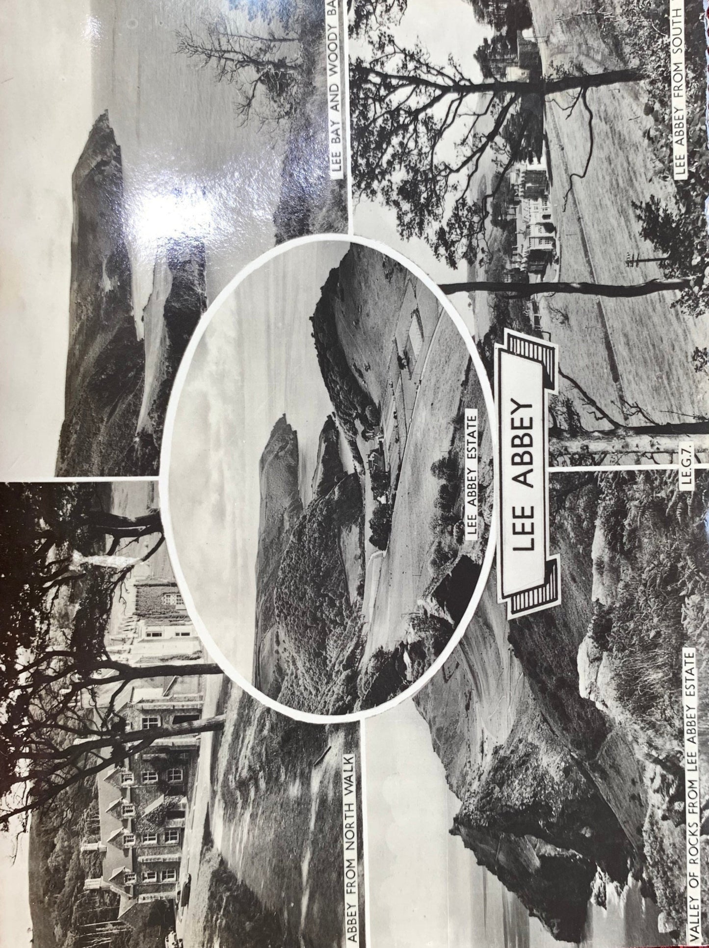 RPPC - Lee Abbey - Devon, England - Black and White Postcard
