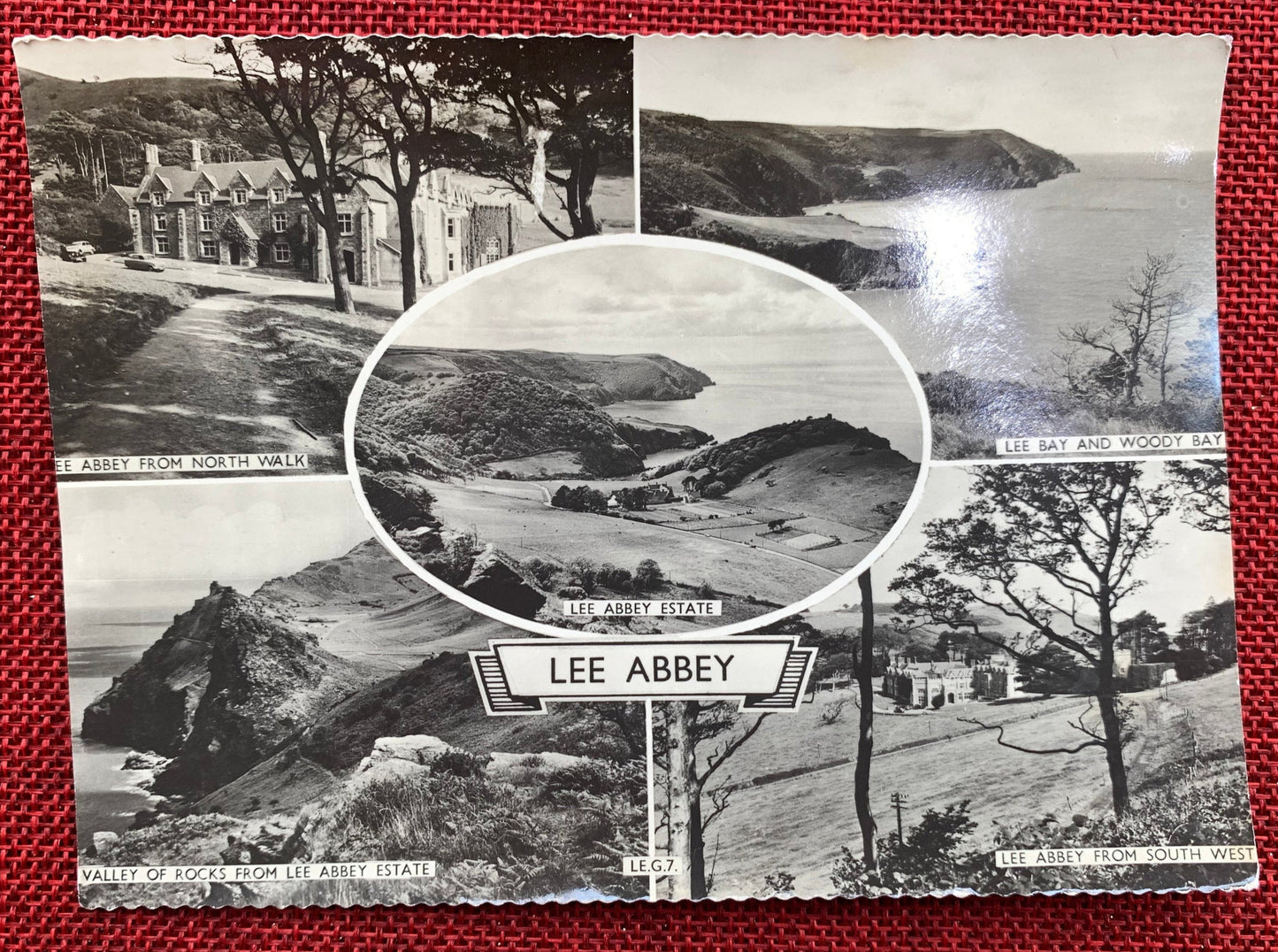 RPPC - Lee Abbey - Devon, England - Black and White Postcard