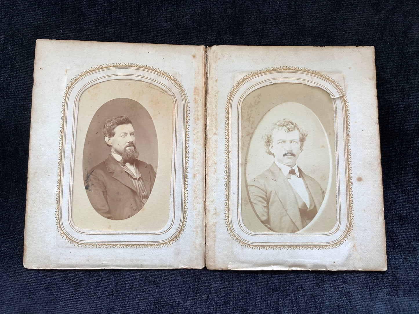 Four Victorian Era Photographs in Pages From a Photo Album - Rare Find - 1860s-1870s