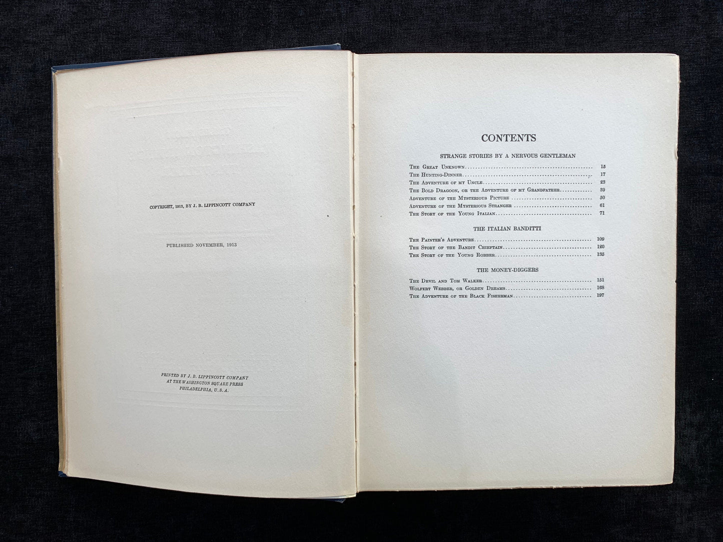 Tales From Washington Irving's Traveller, Illustrations in Color by George Hood First Edition