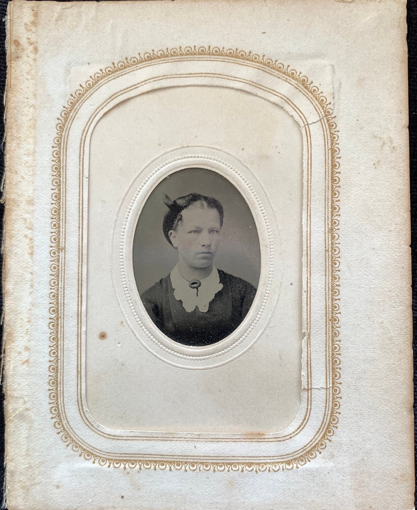 Double Sided Victorian Era Tintype of a Man and a Woman