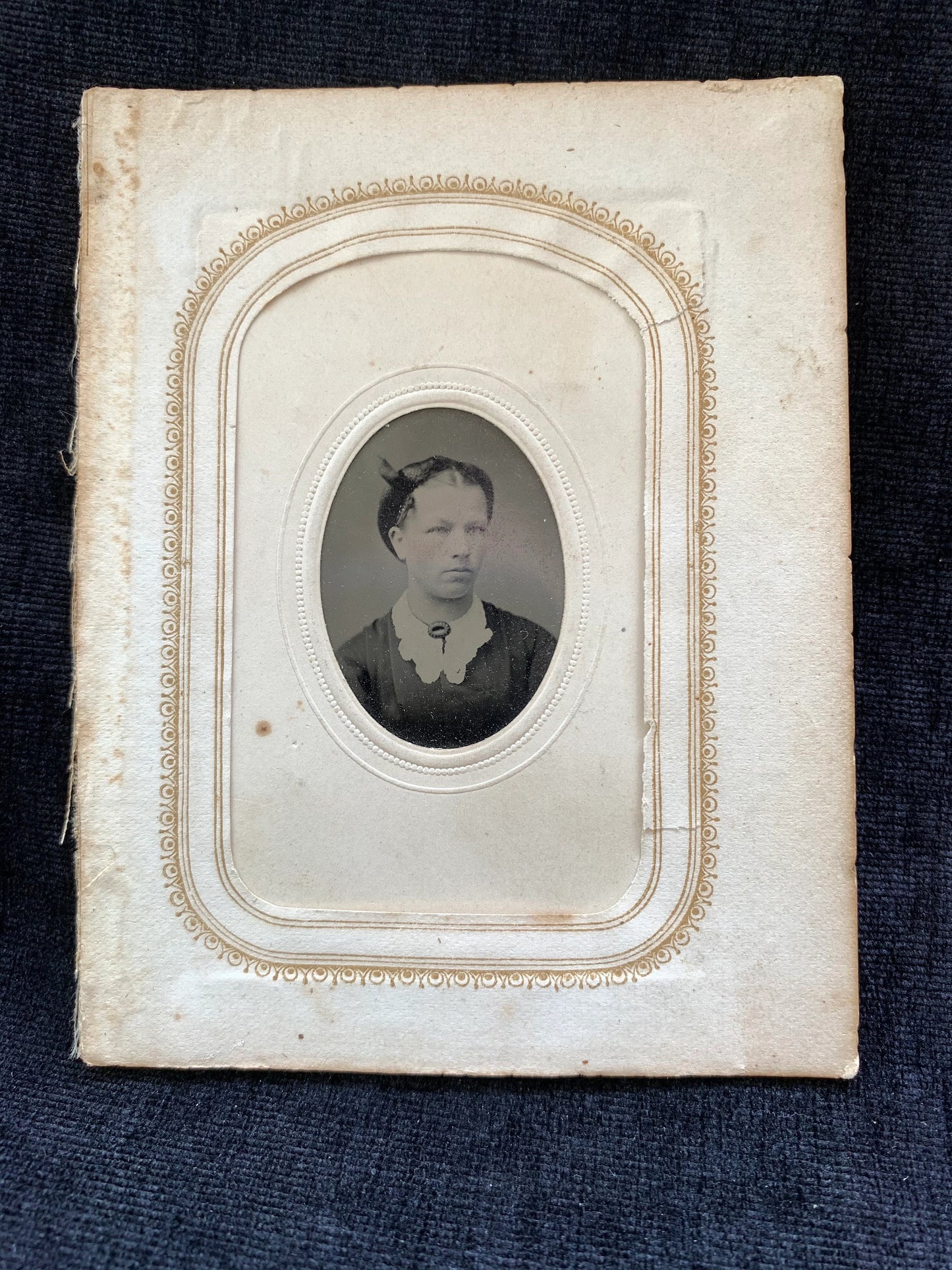 Double-Sided Victorian Era Tintype of a Man and a Woman