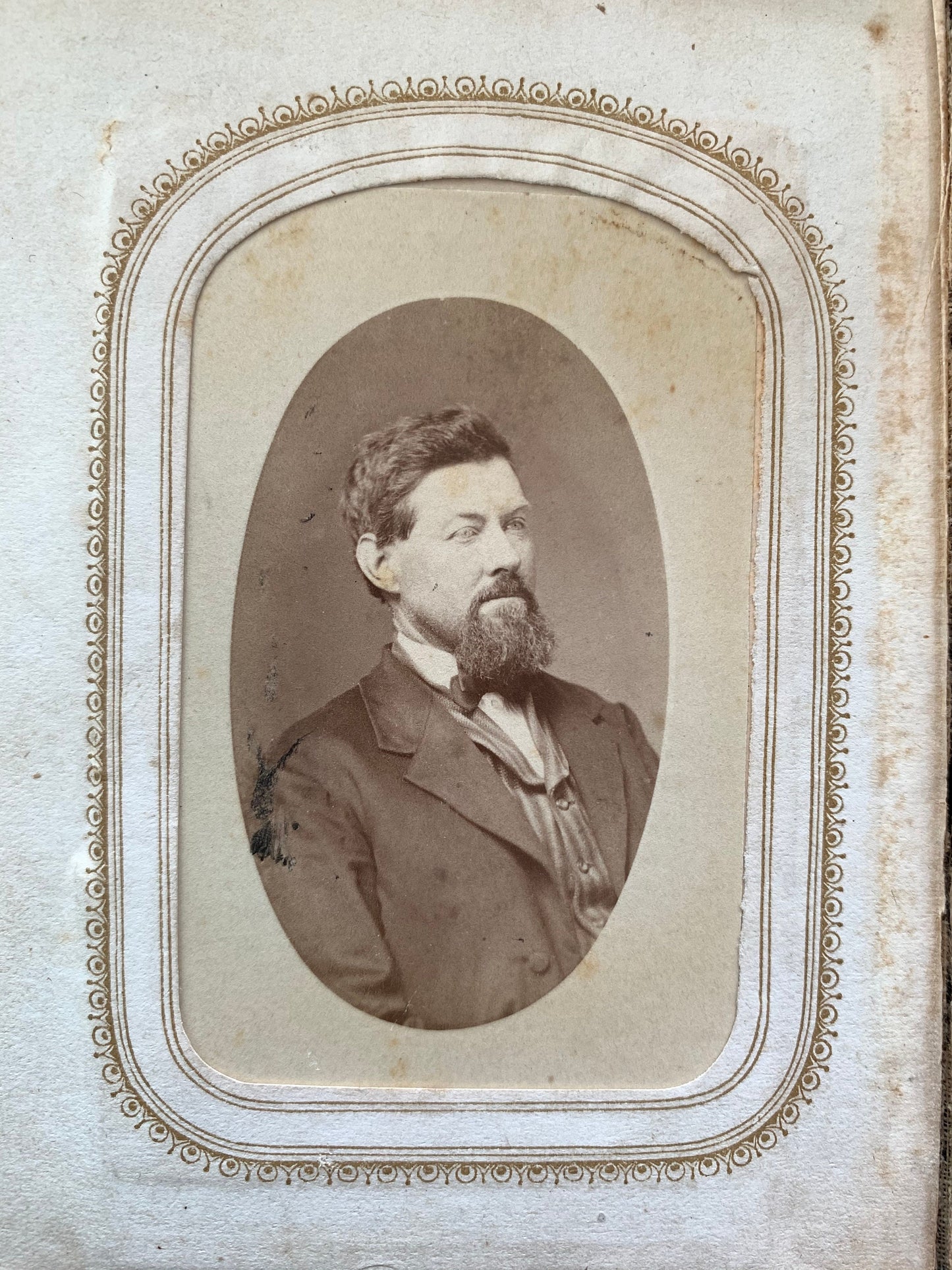 Four Victorian Era Photographs in Pages From a Photo Album - Rare Find - 1860s-1870s