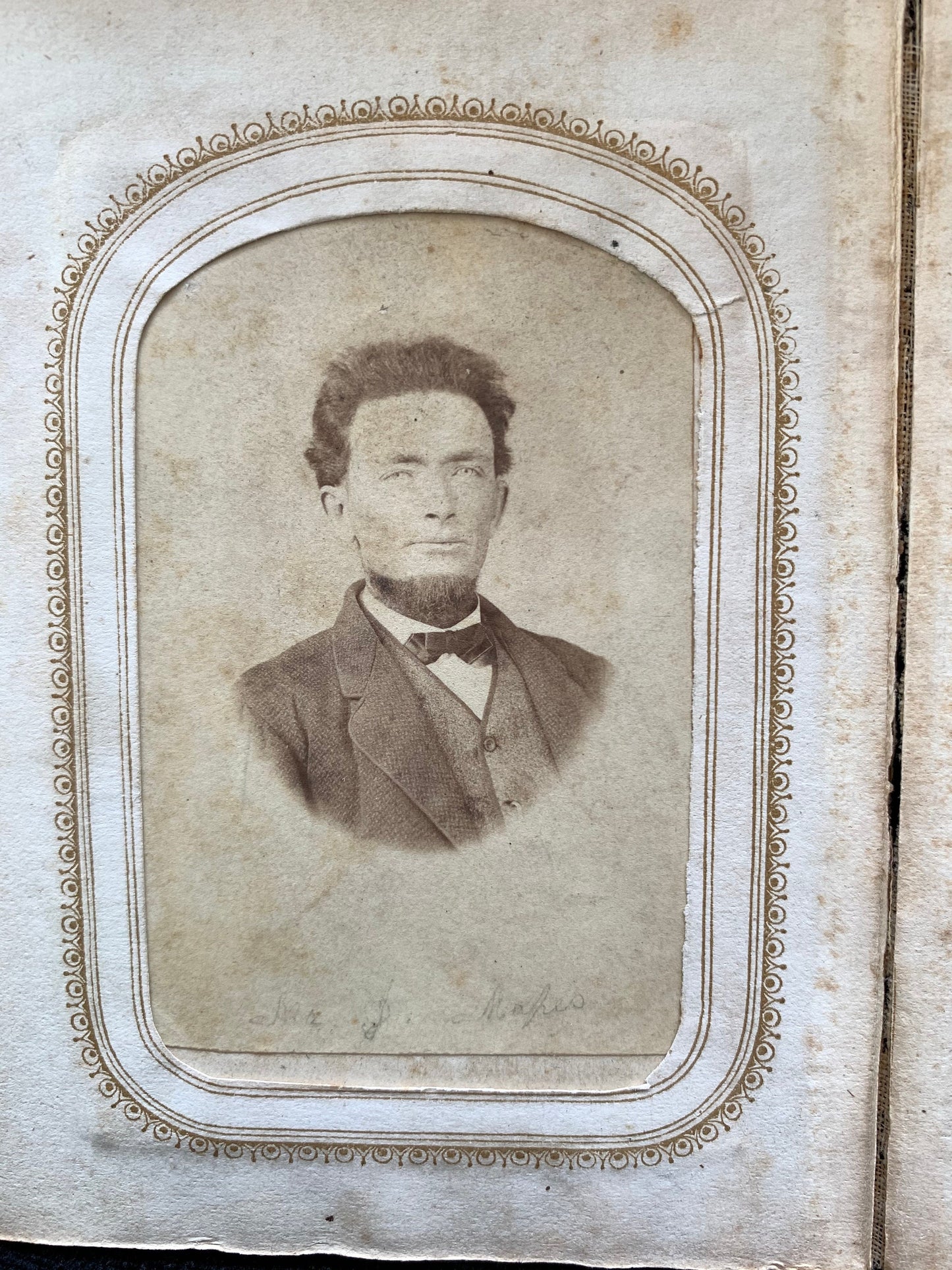 Four Victorian Era Photographs in Pages From a Photo Album - Rare Find - 1860s-1870s