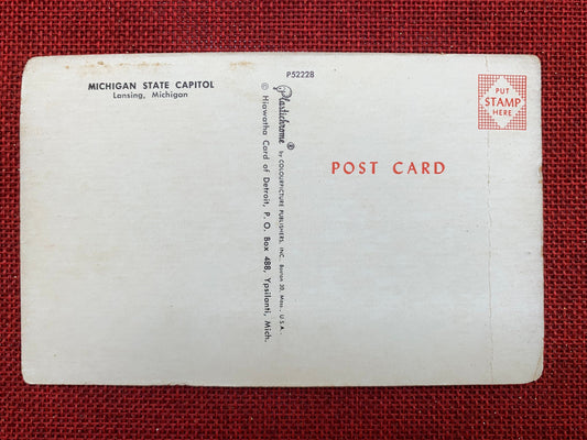 Michigan State Capitol, Lansing, Michigan MI Vintage Postcard