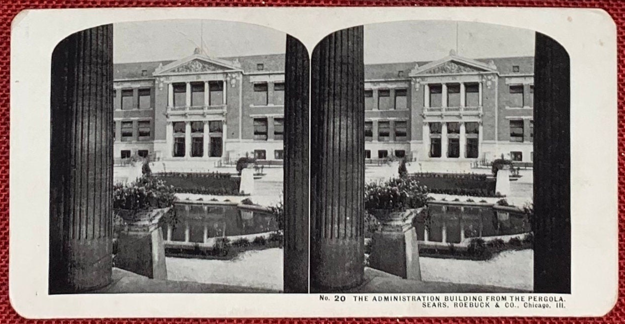 A Trip Through Sears Roebuck & Co - Vintage Stereoview Cards - Set of 7 - Chicago, Illinois - 1910s