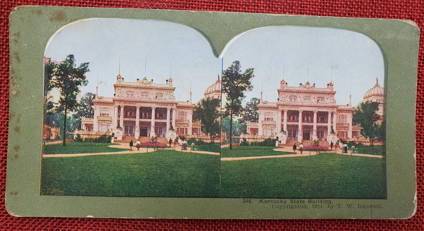 Kentucky State Building - Vintage Stereo View Card - 1904