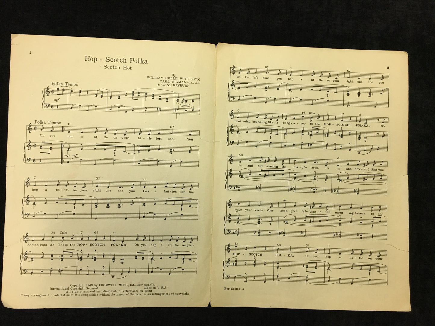 Hop Scotch Polka - William Whitlock, Carl Sigman, and Gene Rayburn 1942