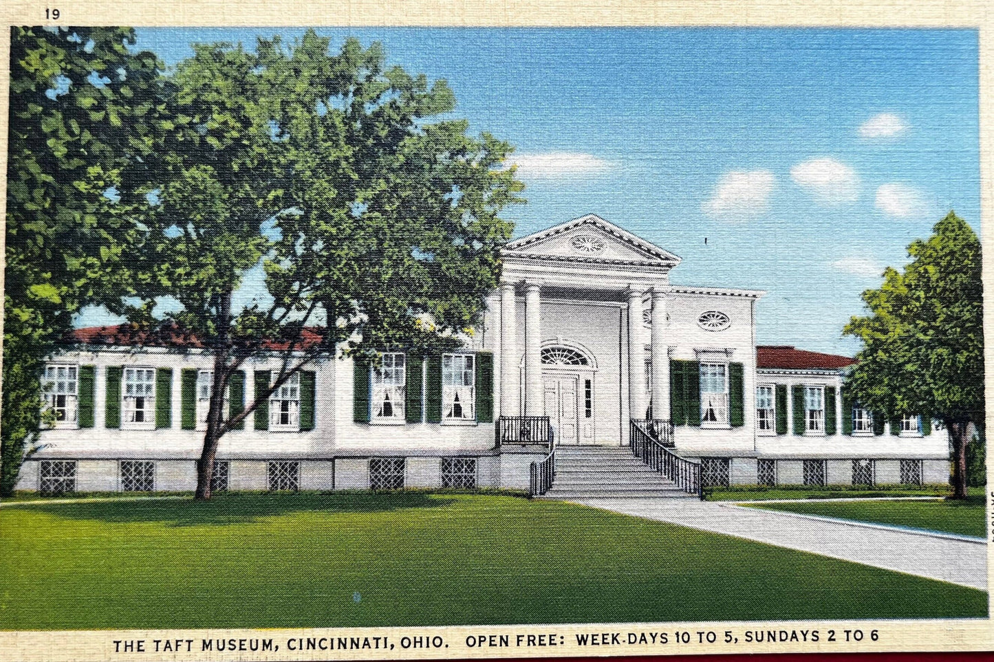 The Taft Museum, Cincinnati, Ohio - Linen Postcard