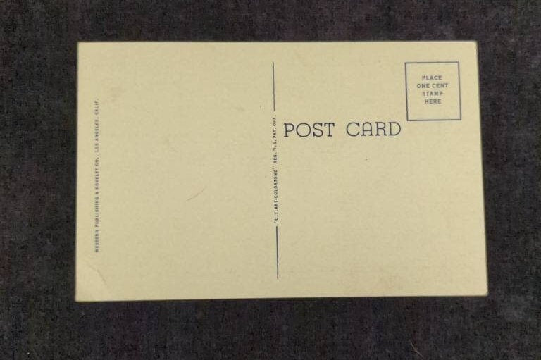 Oil Field in California - Linen Postcard 1930s/40s