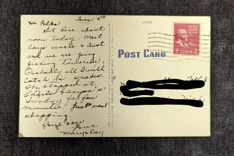 Mississippi Southern College, Hattiesburg, Mississippi - Linen Postcard