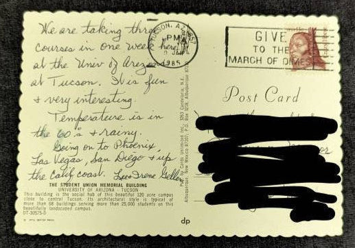 University of Arizona - Vintage Postcard