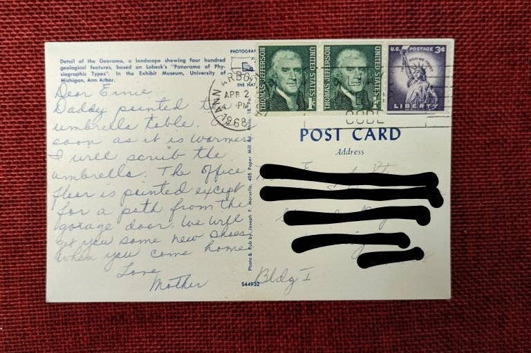University of Michigan Exhibit Museum Georama Panorama of Physiographic Tyles Vintage Postcard