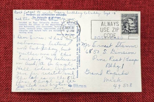 University of Michigan Physics and Astronomy Building, Ann Arbor, Michigan - Vintage Postcard