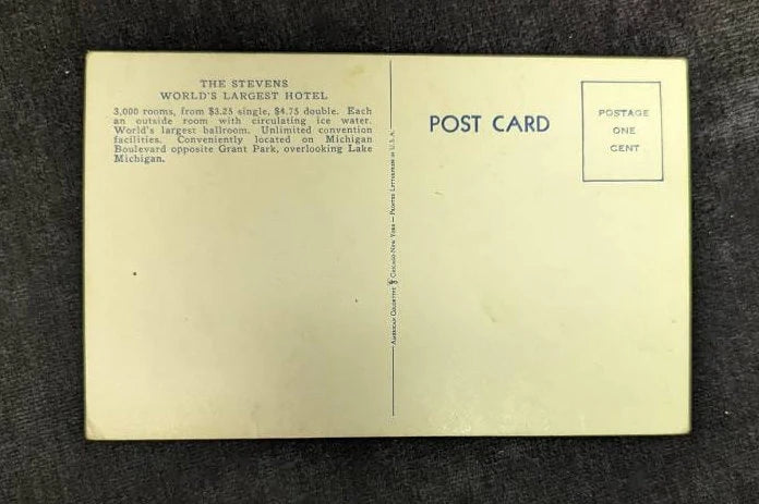 The Stevens Hotel, Chicago, Illinois - Vintage Postcard