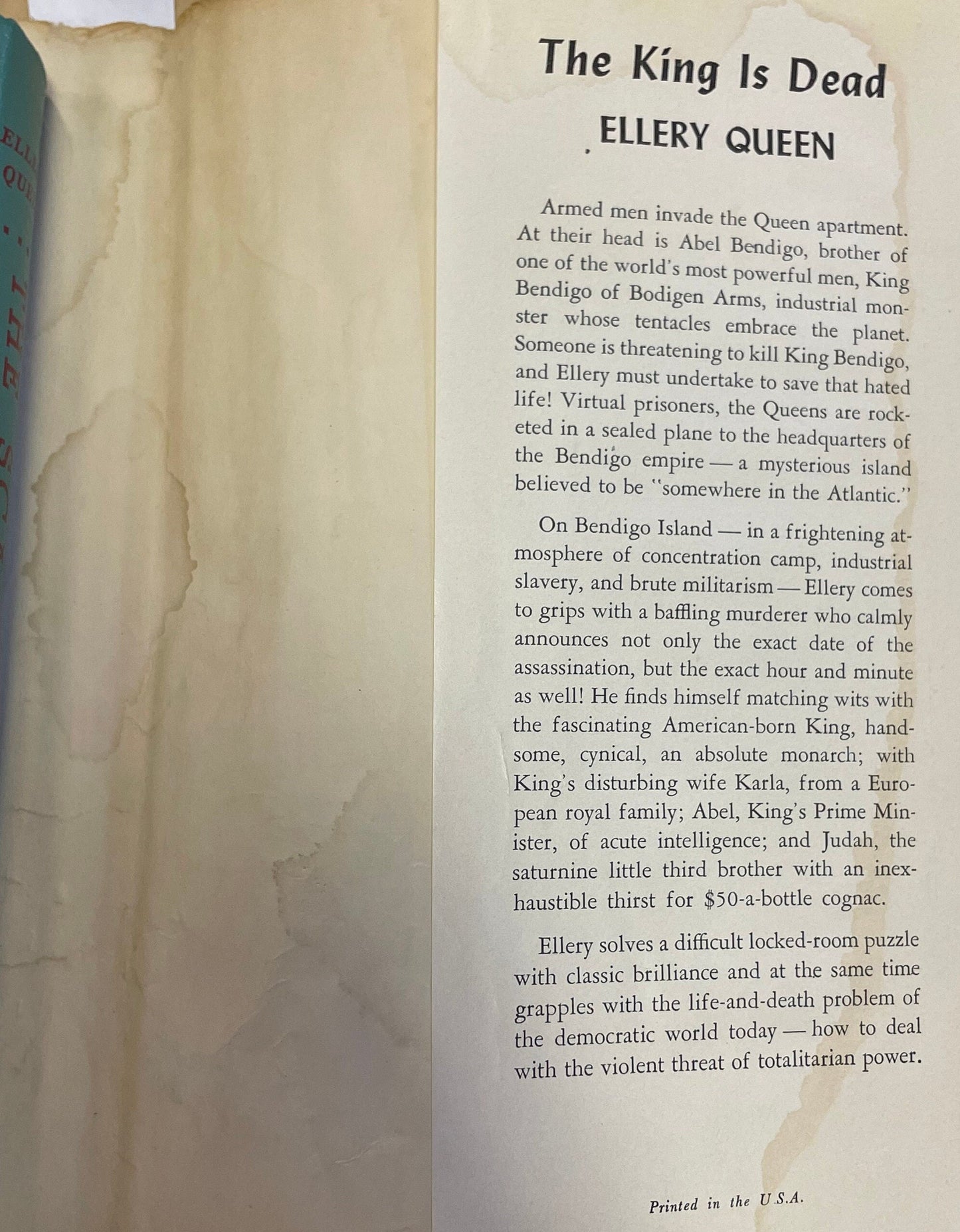 The Scarlet Letters, Hardcover- Ellery Queen 1st Edition, 1st Printing