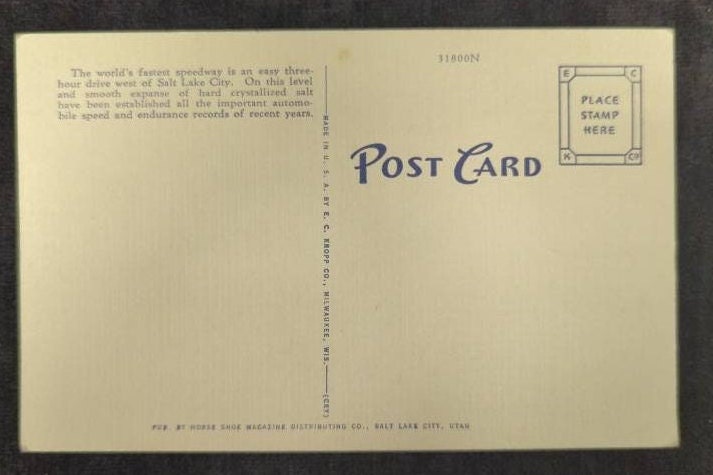 Salt Beds at the Great Salt Lake, Utah - Vintage Postcard