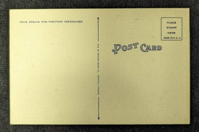 Lighthouse - Cape Henry - The Cavalier Hotel - Virginia Beach, Virginia - 1940s Linen Postcard