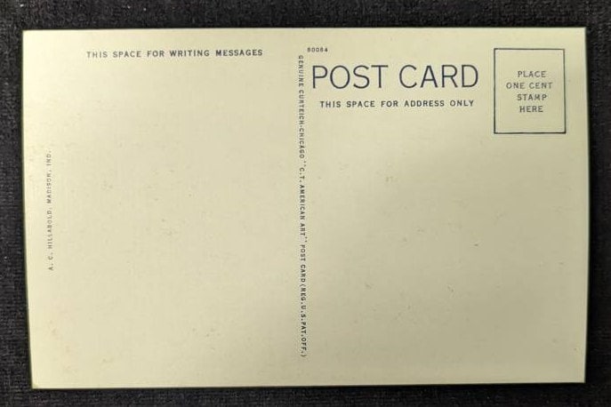 Ohio River View - Madison, Indiana - 1940s Linen Postcard