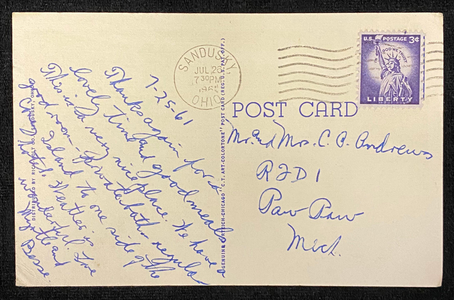 Hotel the Breakers - Cedar Point On Lake Erie near Sandusky, Ohio - 1932 Linen Postcard