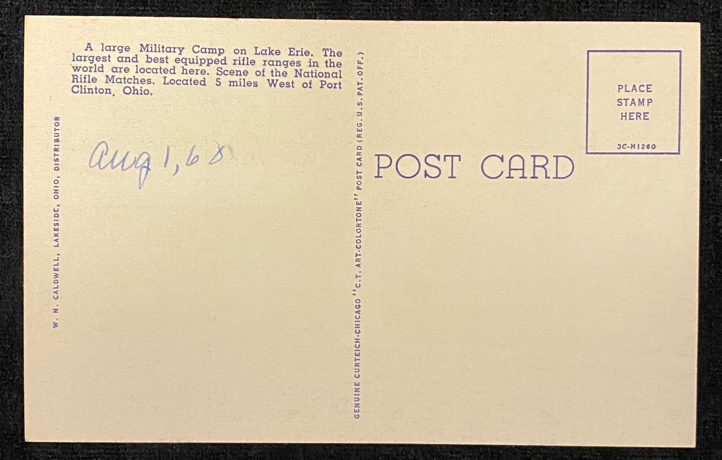 Commercial Row - Camp Perry, Ohio - 1953 Linen Postcard