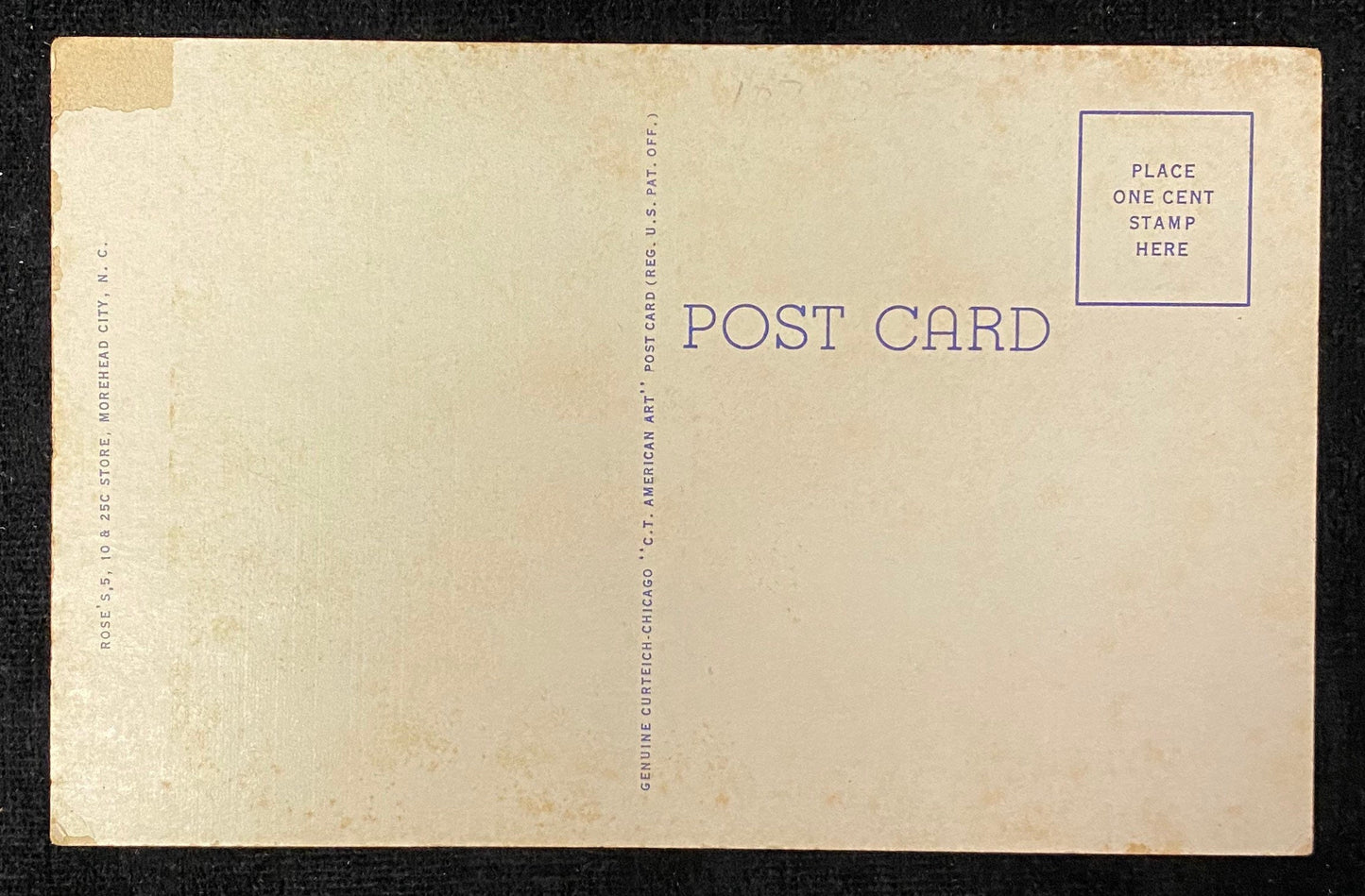 Carteret County U.S.O Club - Morehead City, North Carolina - 1942 Linen Postcard