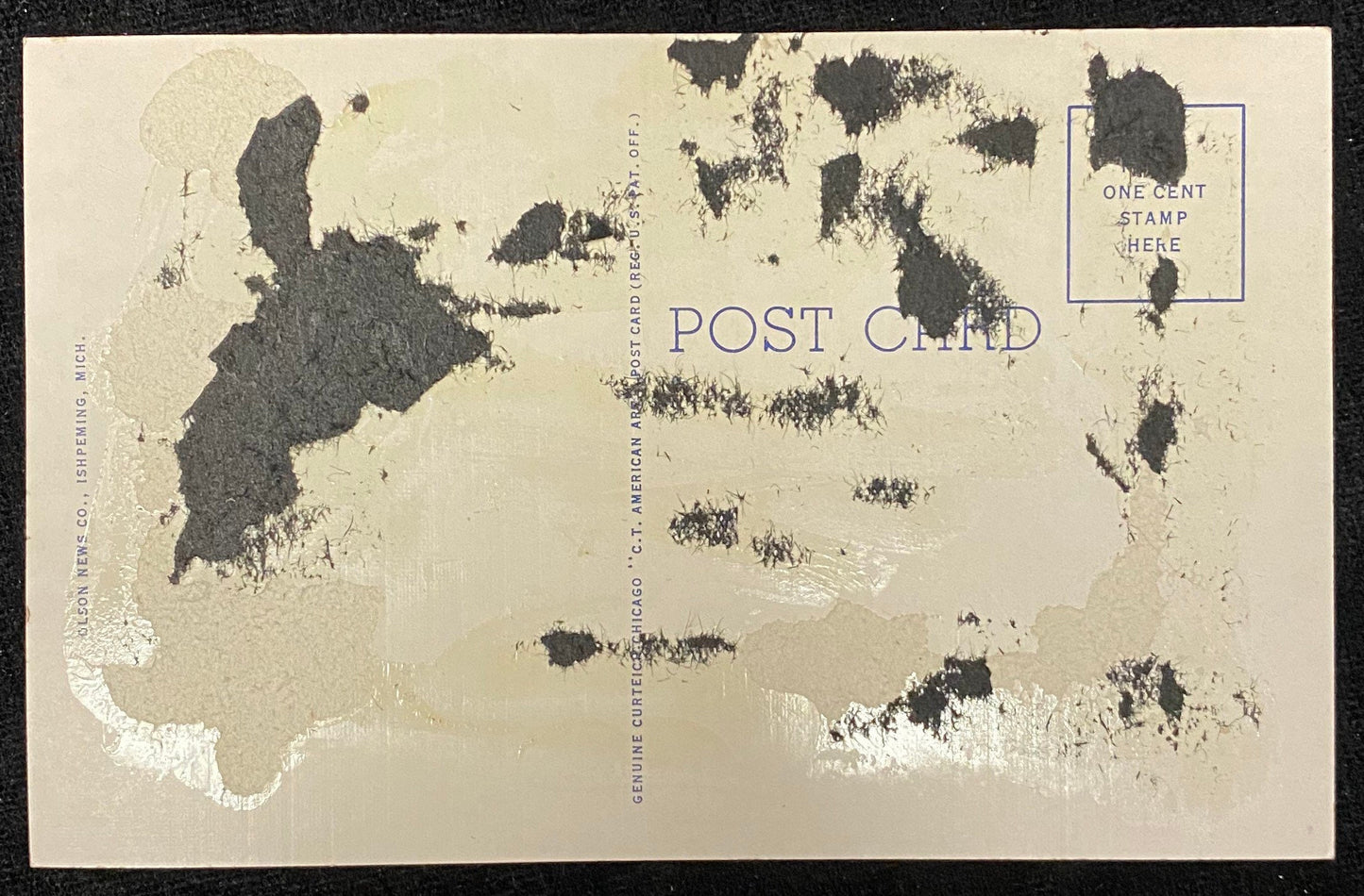 C.C.I. Co. - Dead River Storage Dam near Negaunee, Michigan - 1940s Linen Postcard