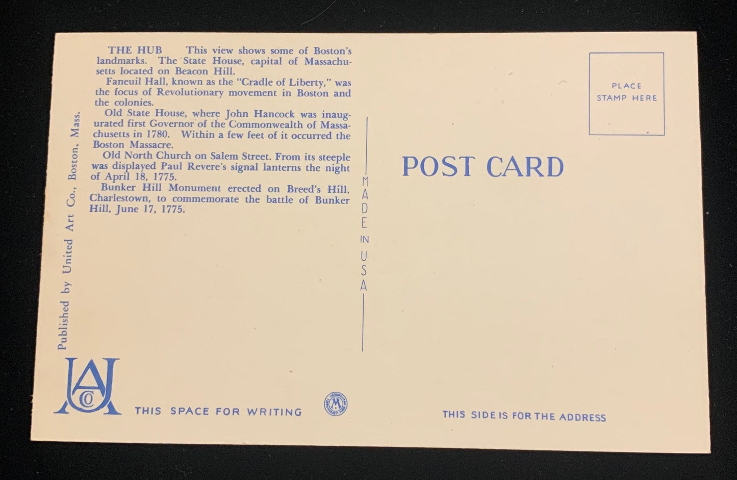 The Hub - Boston, Massachusetts - 1930s/1940s Linen Postcard