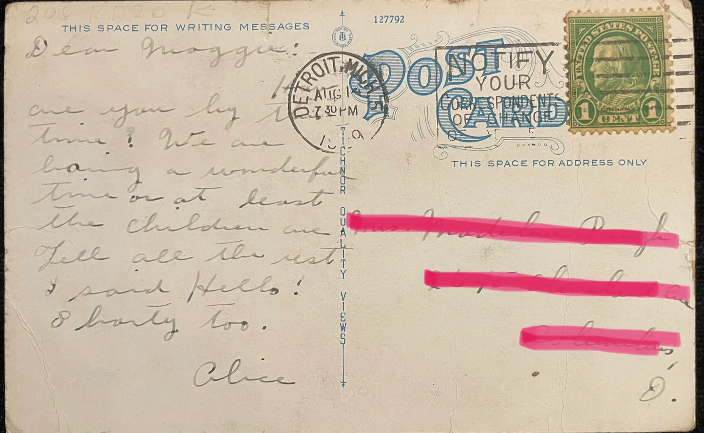 Henry Ford Hospital, Detroit, Michigan - Vintage Hospital Postcard