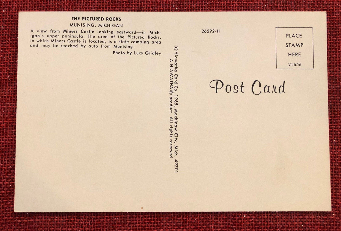 The Pictured Rocks Munising, Michigan - Vintage Postcard