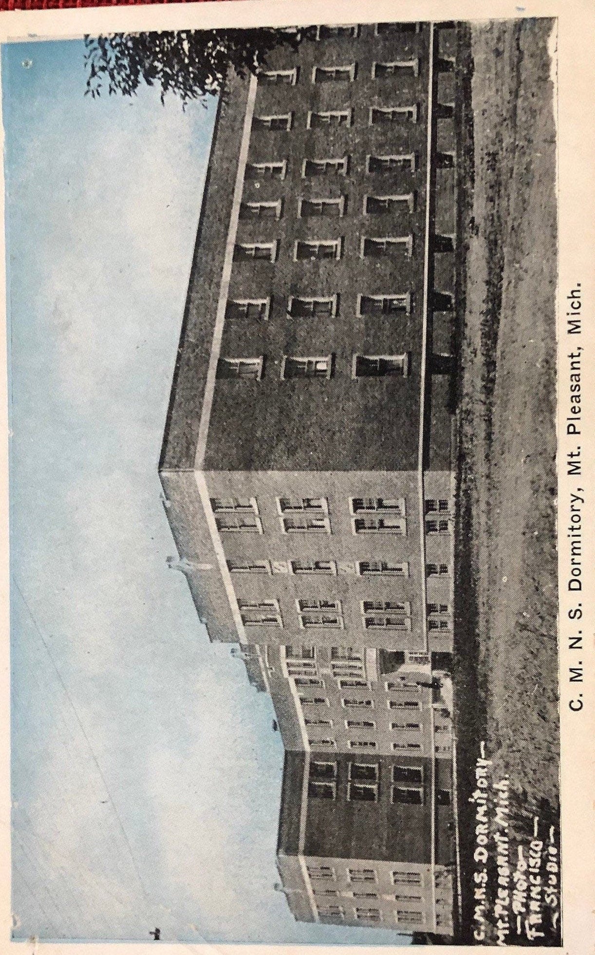 C. M. N. S. Dormitory, Mt. Pleasant, Michigan Vintage Postcard