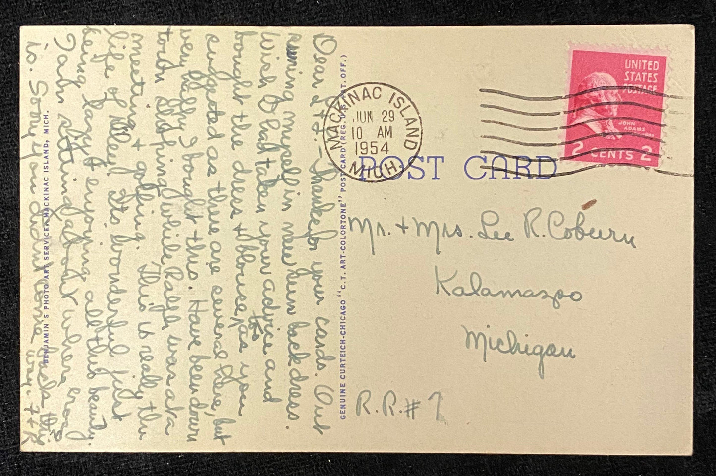 Grand Hotel - Mackinac Island, Michigan - 1954 Linen Postcard