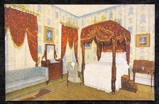Andrew Jackson's Bedroom - Nashville, Tennessee - Linen Postcard