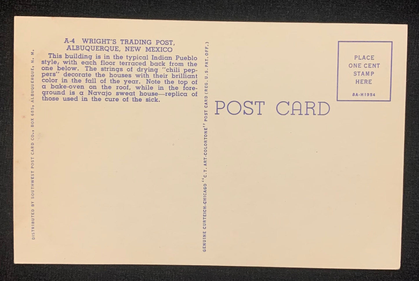 Wright's Trading Post, Albuquerque, New Mexico - Vintage Postcard